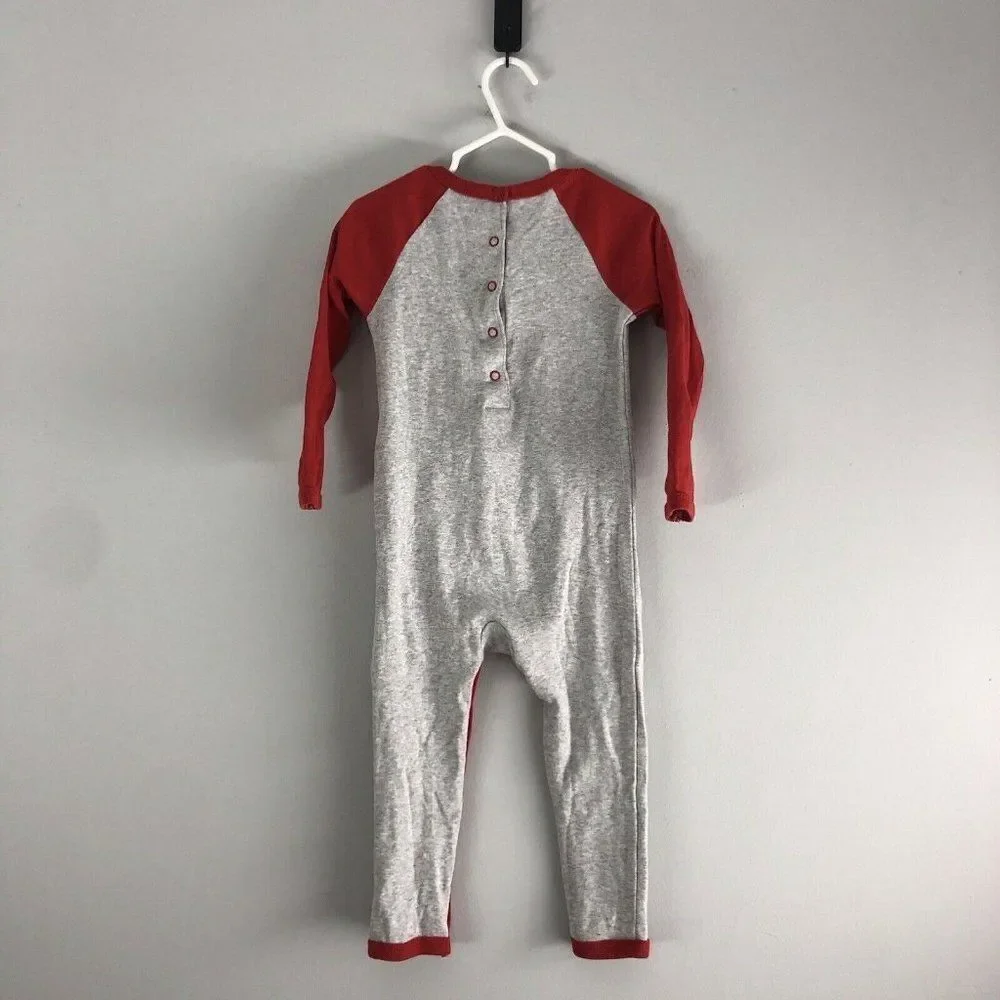 Disney Store Baby Size‎ 18-24 Months Gray Red Long Sleeve Mickey Mouse Pajamas